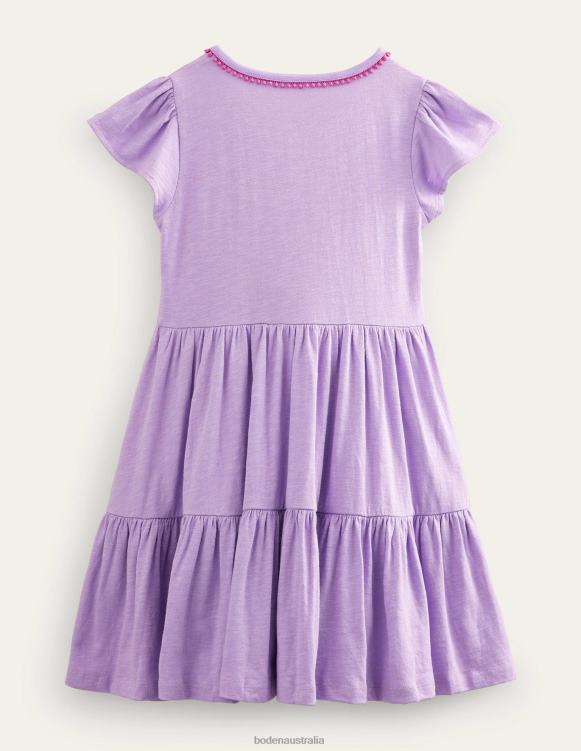 Jersey Twirly Dress Boden 24RTX3402 Clothing Baby Pretty Lavender