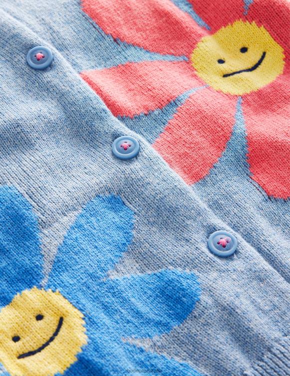 Fun Flower Cardigan Boden 24RTX543 Clothing Baby Multi Flowers