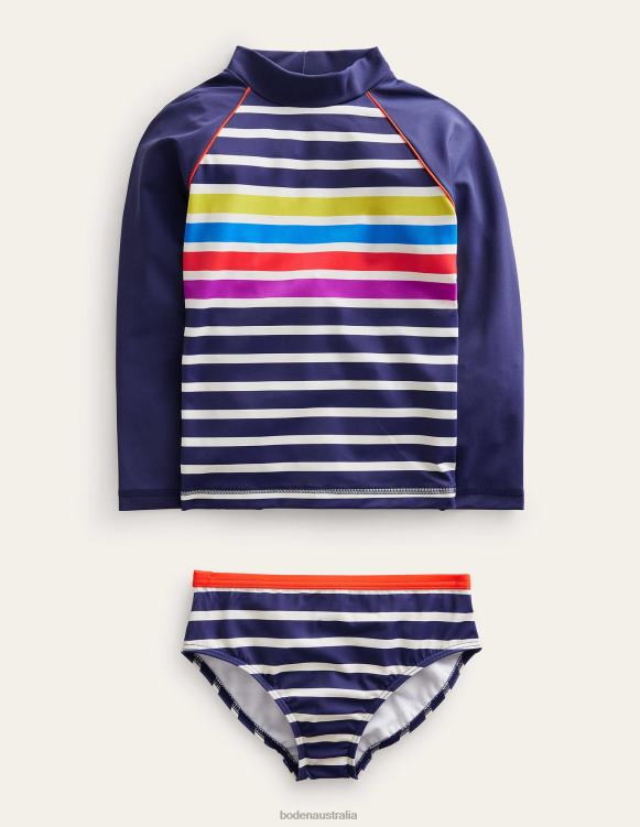 Rash Vest Set Boden 24RTX448 Clothing Baby Multi Placement Stripe