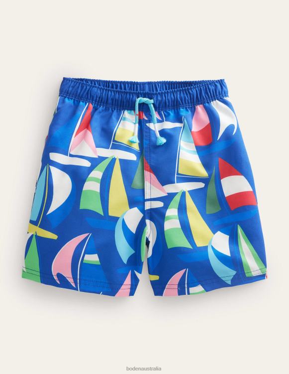 Swim Shorts Boden 24RTX3418 Clothing Baby Bluing Boats
