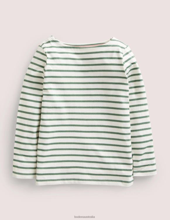 Everyday Breton Boden 24RTX3307 Clothing Baby Rosemary Green/Ivory