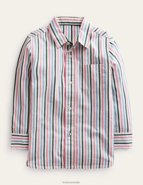 Laundered Shirt Boden 24RTX399 Clothing Baby Multi Stripe