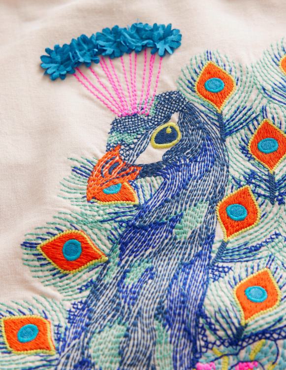 Superstitch Logo T-Shirt Boden 24RTX387 Clothing Baby Vanilla Pod Peacock