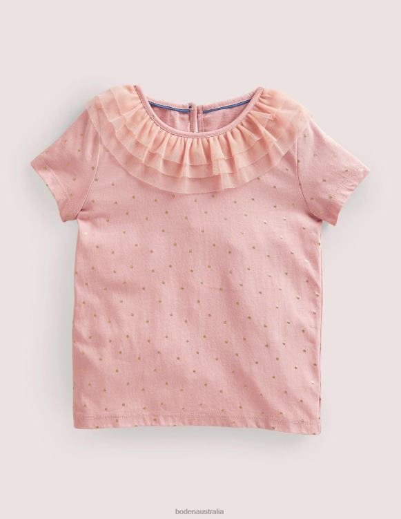 Tulle Jersey Top Boden 24RTX3391 Clothing Baby Provence Dusty Pink