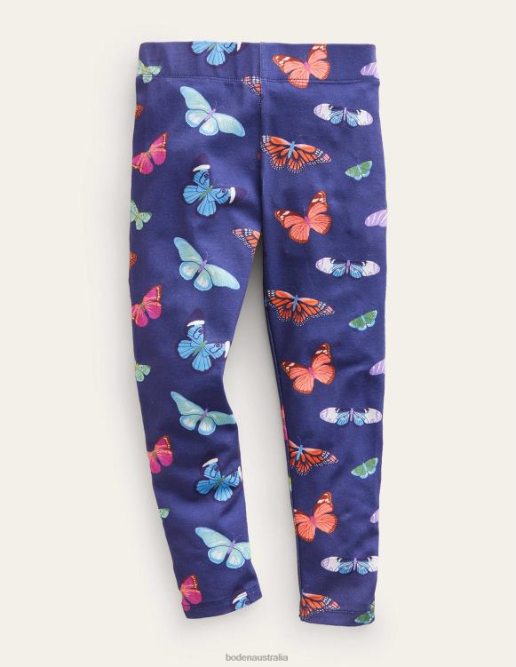 Fun Leggings Boden 24RTX495 Clothing Baby College Navy Butterflies