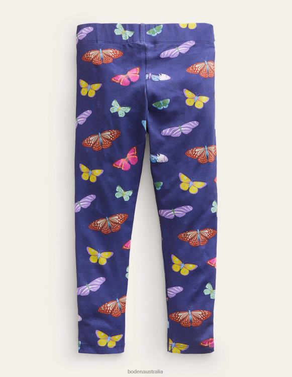 Fun Leggings Boden 24RTX495 Clothing Baby College Navy Butterflies