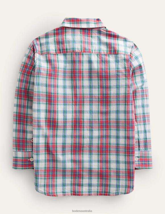 Laundered Shirt Boden 24RTX890 Clothing Boys Red Check