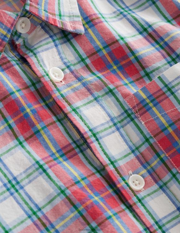 Laundered Shirt Boden 24RTX890 Clothing Boys Red Check