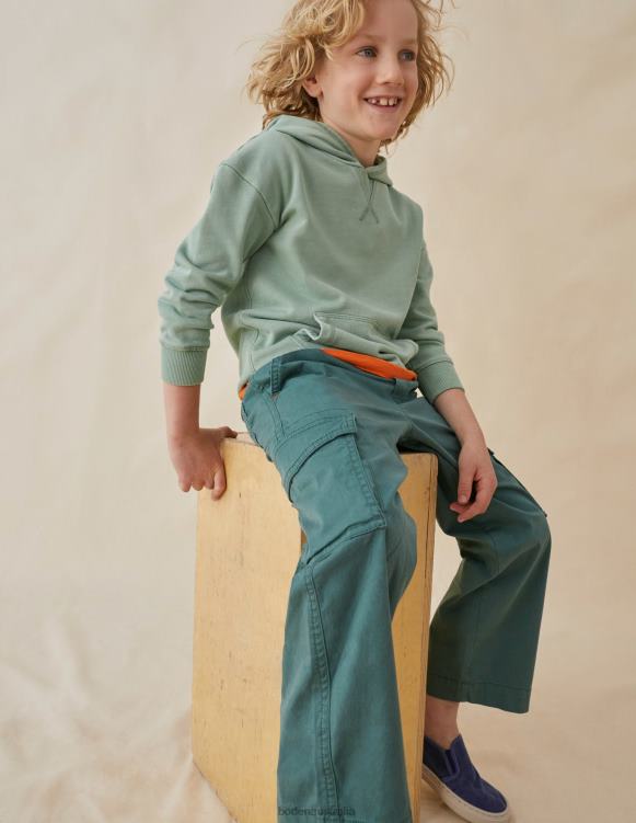 Wide Leg Cargos Boden 24RTX911 Clothing Boys Monster Green