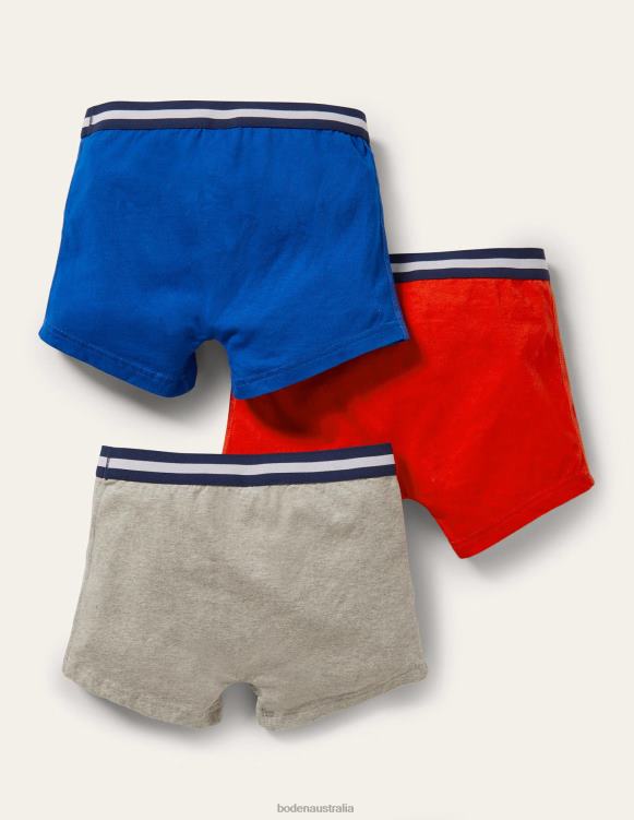 Jersey Boxers 3 Pack Boden 24RTX922 Clothing Boys Colourblock