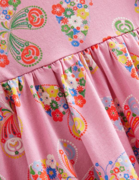 Frilly Twirly Dress Boden 24RTX3288 Clothing Girls Formica Pink Butterflies