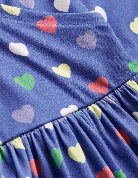 Jersey Ballerina Dress Boden 24RTX750 Clothing Girls College Navy Hearts