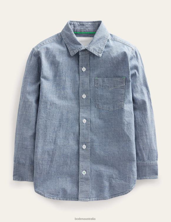 Chambray Shirt Boden 24RTX3002 Clothing Girls Light Chambray