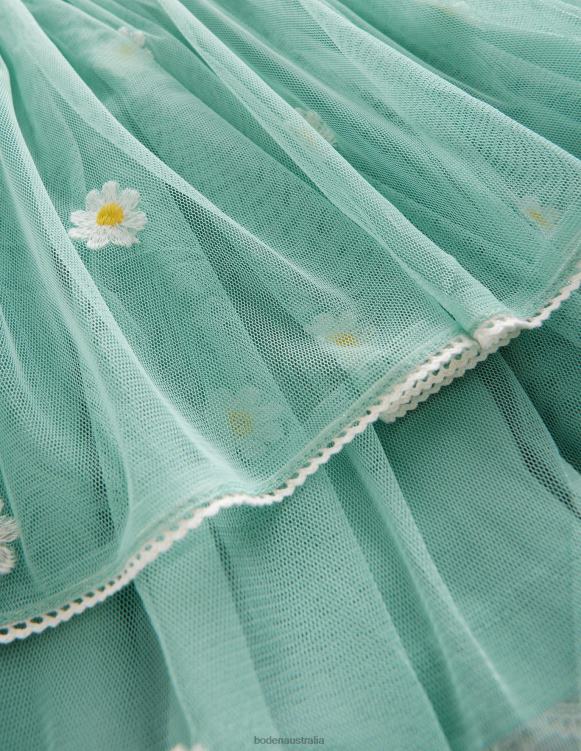 Embroidered Tulle Skirt Boden 24RTX2638 Clothing Girls Hot Spring Daisy Embroidery