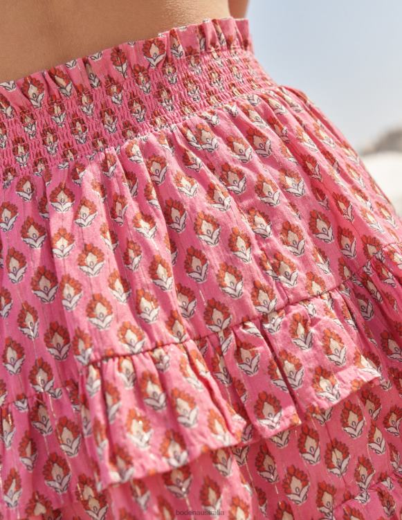 Ruffle Mini Skort Boden 24RTX786 Clothing Girls Azalea Woodblock