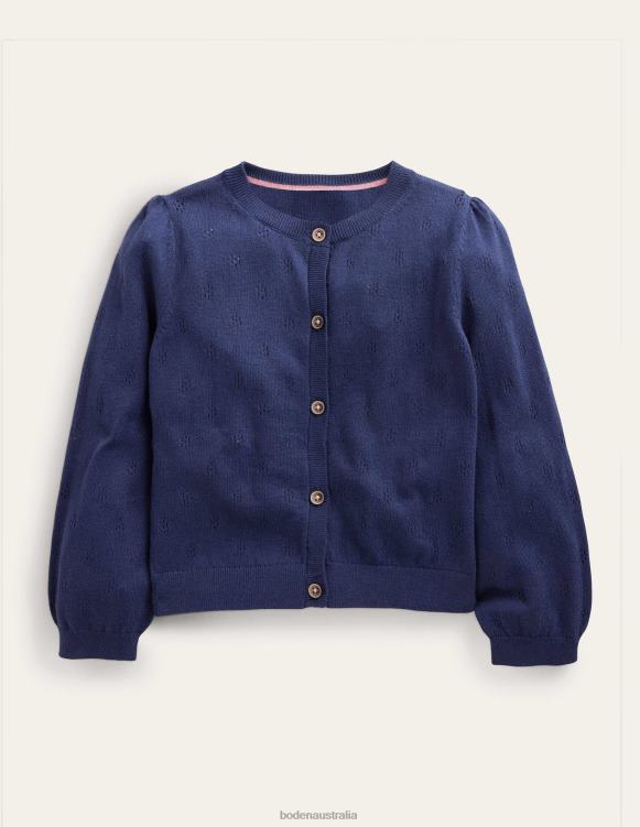 Cotton Cashmere Cardigan Boden 24RTX3177 Clothing Girls College Navy