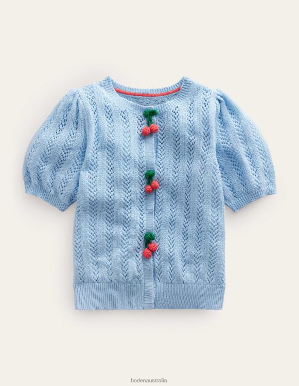 Fruit Crochet Cardigan Boden 24RTX3217 Clothing Girls Brunnera Blue