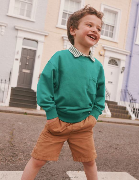 Garment Dye Sweatshirt Boden 24RTX807 Clothing Girls Meadow Green