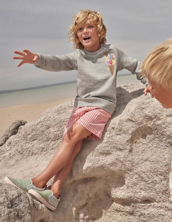 Graphic Sweatshirt Boden 24RTX2968 Clothing Girls Grey Ice Cream