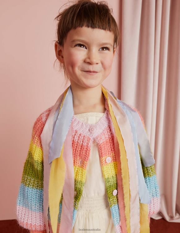 Ombre Rainbow Cardigan Boden 24RTX2800 Clothing Girls Multi