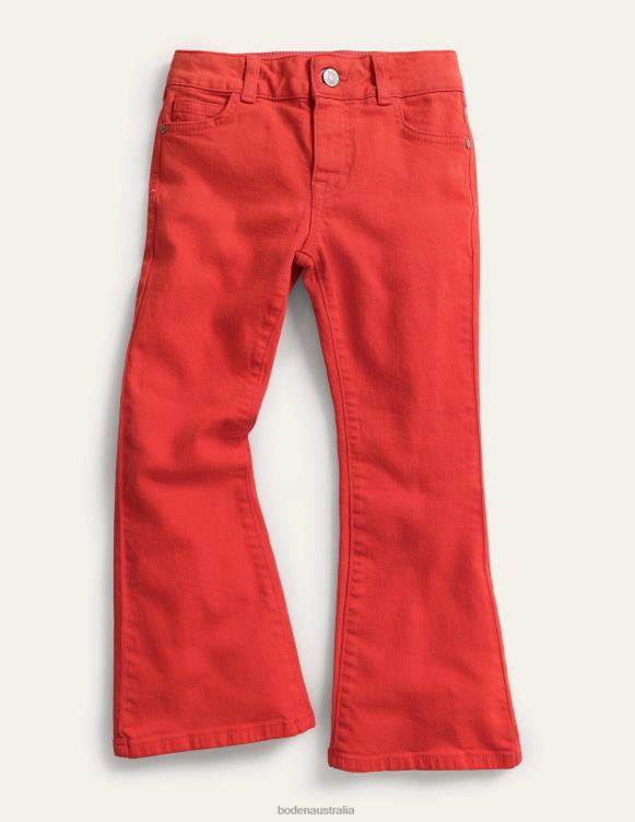 Kick Flare Jean Boden 24RTX2646 Clothing Girls Mandarin Red