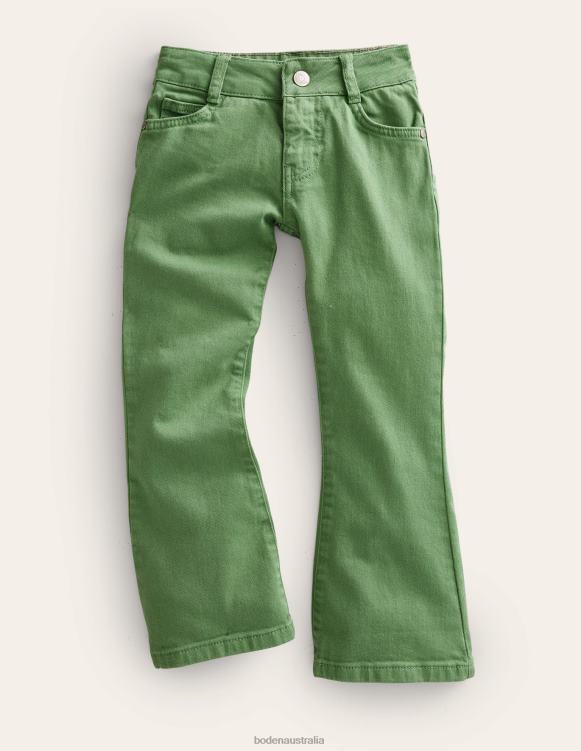 Kick Flare Jean Boden 24RTX2670 Clothing Girls Deep Grass Green
