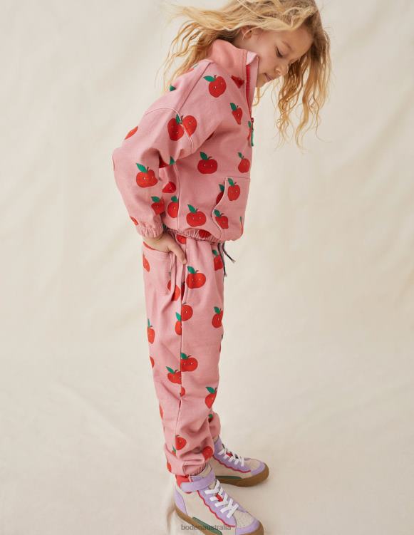 Printed Jogger Boden 24RTX798 Clothing Girls Almond Pink Apples