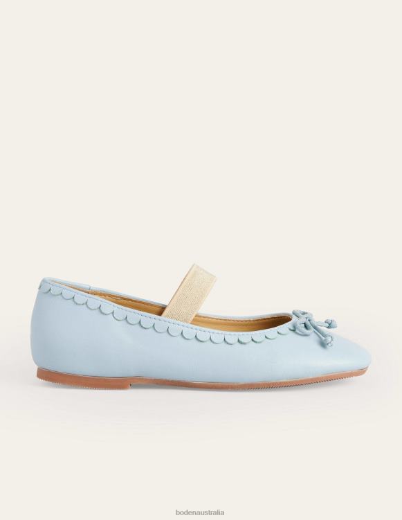 Leather Ballet Flat Boden 24RTX2674 Footwear Girls Provence Blue