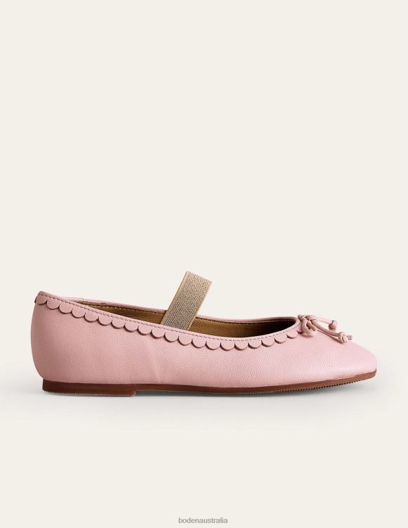 Leather Ballet Flat Boden 24RTX2687 Footwear Girls Provence Dusty Pink