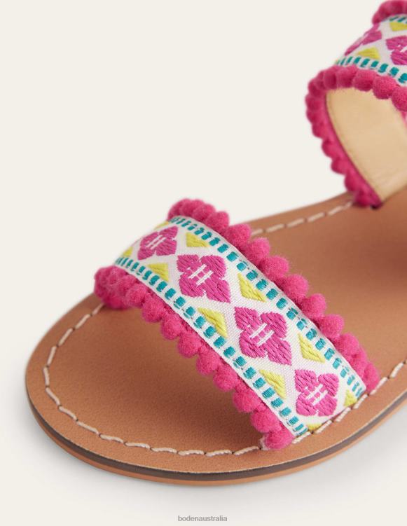 Embroidered Sandals Boden 24RTX2695 Footwear Girls Multi