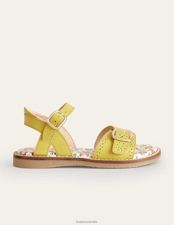 Leather Buckle Sandals Boden 24RTX2713 Footwear Girls Yellow