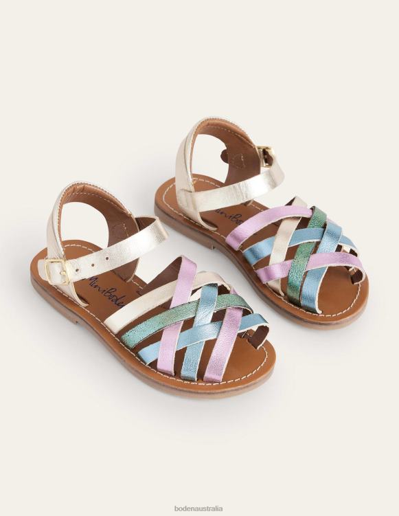 Strappy Sandals Boden 24RTX2763 Footwear Girls Multi Metallic