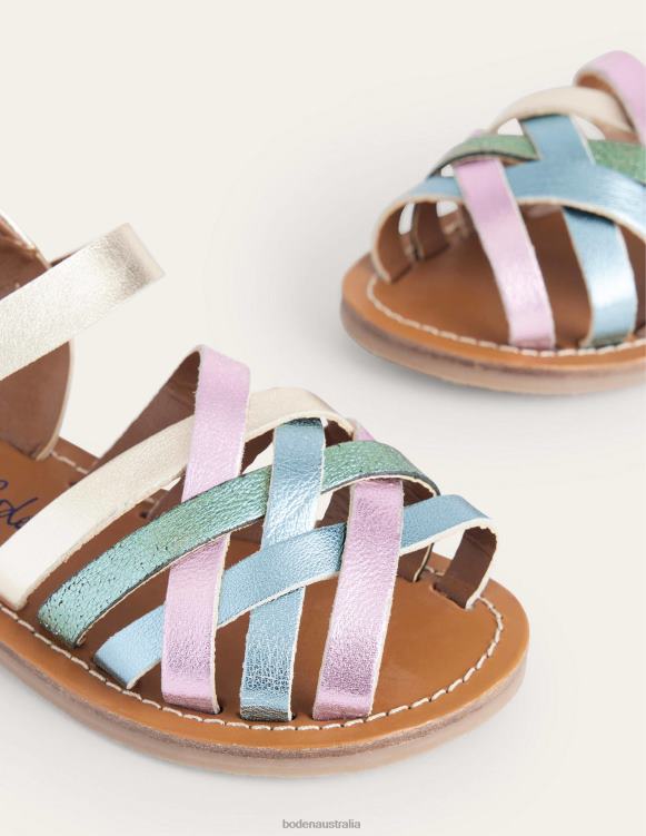 Strappy Sandals Boden 24RTX2763 Footwear Girls Multi Metallic