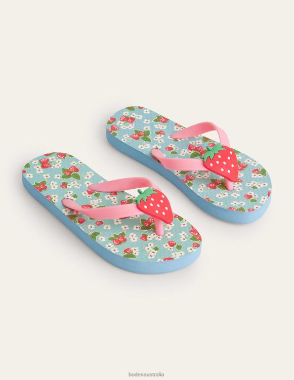 Flip Flops Boden 24RTX819 Footwear Girls Strawberry Floral