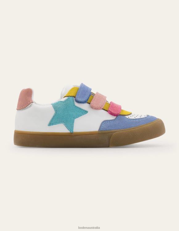 Leather Low Tops Boden 24RTX825 Footwear Girls Multi Pastel