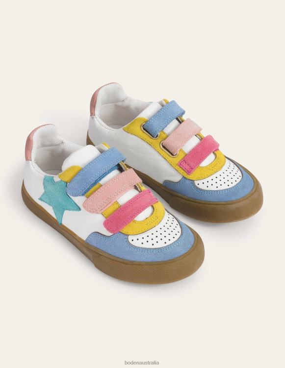 Leather Low Tops Boden 24RTX825 Footwear Girls Multi Pastel