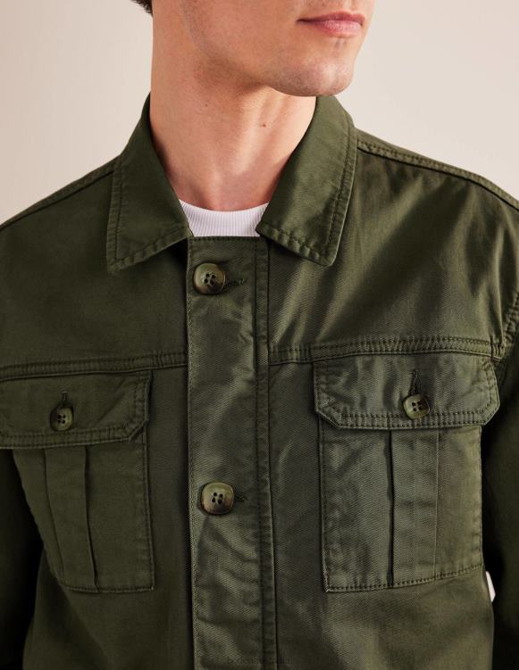 Safari Jacket Boden 24RTX3546 Clothing Men Alligator Green