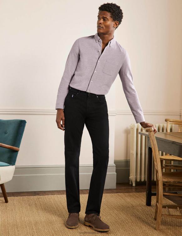 Straight Leg Jeans Boden 24RTX3591 Clothing Men Black Denim