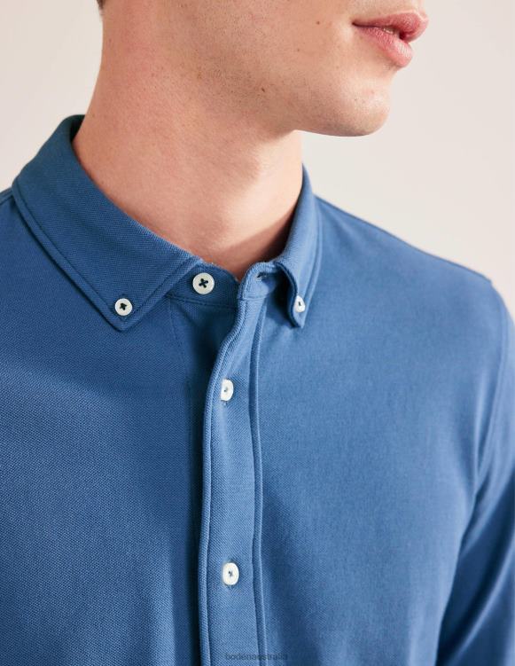 Lightweight Pique Shirt Boden 24RTX3631 Clothing Men True Navy