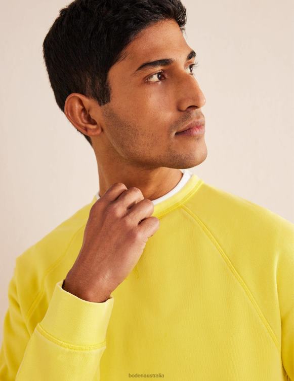 Garment Dye Sweatshirt Boden 24RTX3568 Clothing Men Gooseberry Yellow