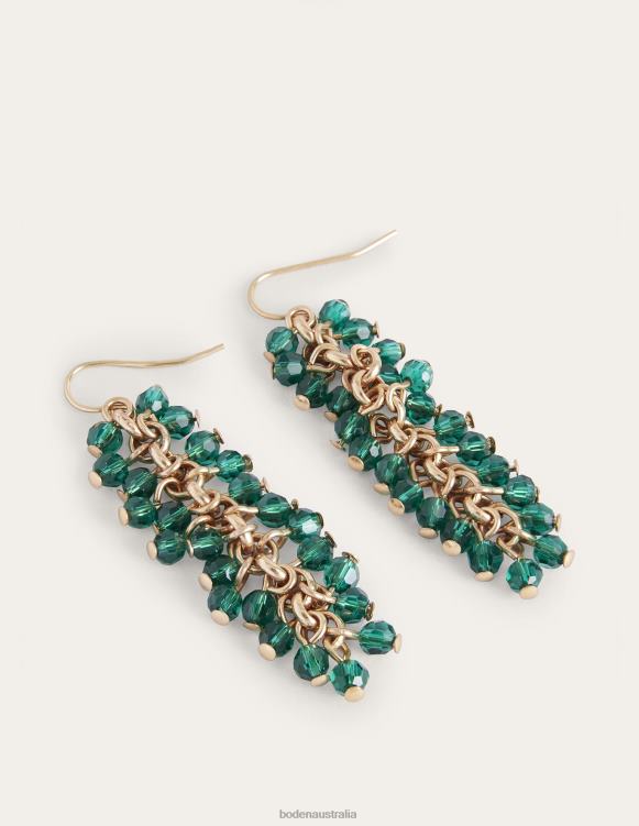 Beaded Drop Earrings Boden 24RTX2365 Accessory Women Green