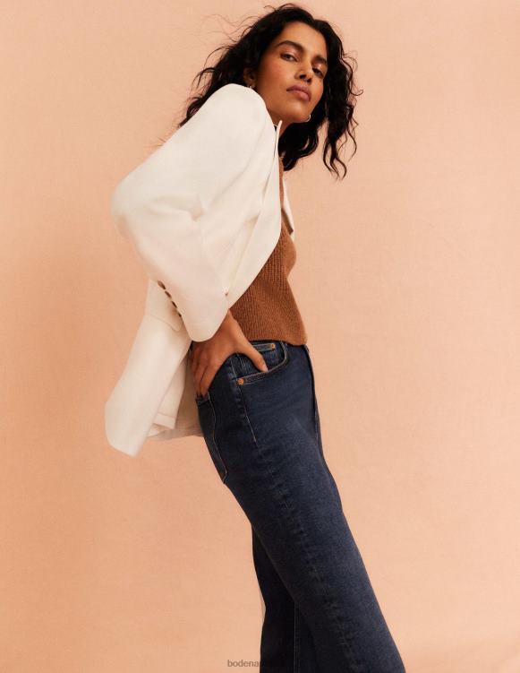 Double Breasted Twill Blazer Boden 24RTX1465 Clothing Women Ivory