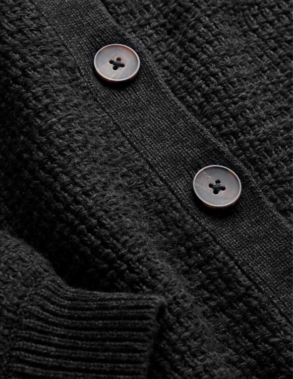 Textured Knitted Bomber Jacket Boden 24RTX1504 Clothing Women Black