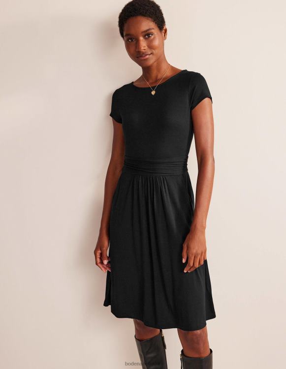 Amelie Jersey Dress Boden 24RTX36 Clothing Women Black