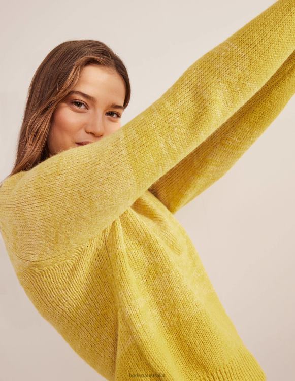 Fluffy Jumper Boden 24RTX1498 Clothing Women Yellow Ombre