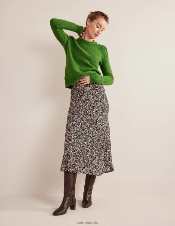 Cecelia Midi Skirt Boden 24RTX2127 Clothing Women Multi & Eden Bloom