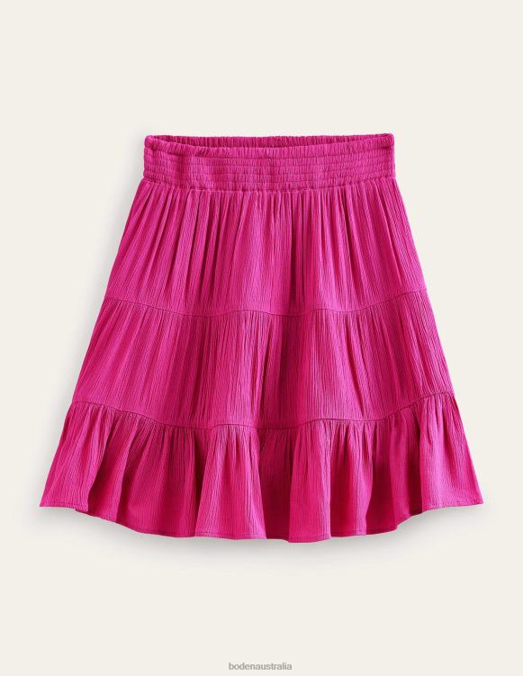 Crinkle Mini Skirt Boden 24RTX1373 Clothing Women Phlox Pink