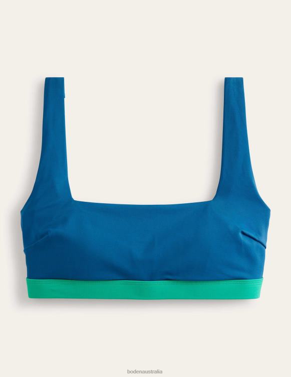 Square Neck Bikini Top Boden 24RTX2139 Clothing Women Ocean Side Colourblock