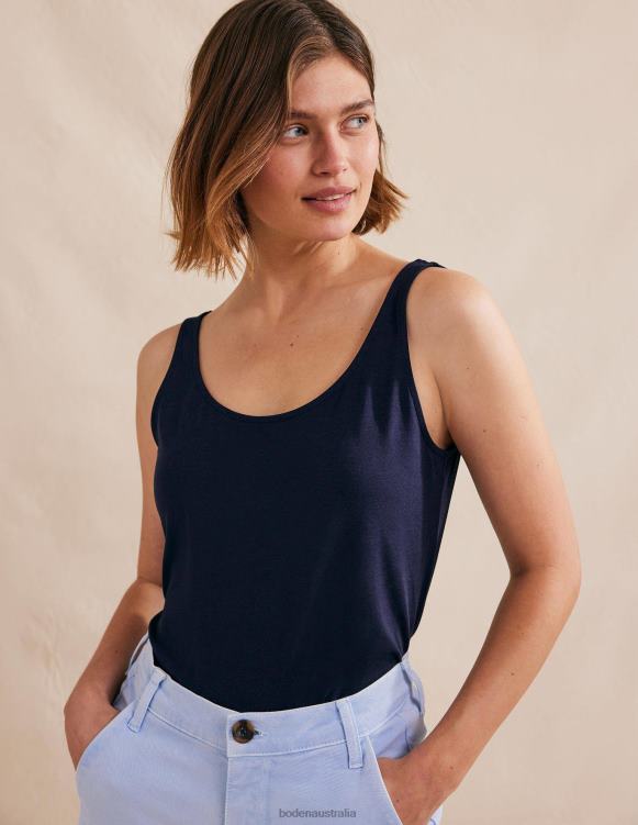 Open Tank Top Boden 24RTX2199 Clothing Women Navy