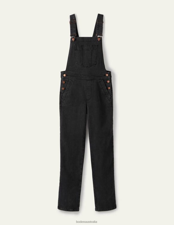 Girlfriend Dungarees Boden 24RTX2392 Clothing Women Washed Black